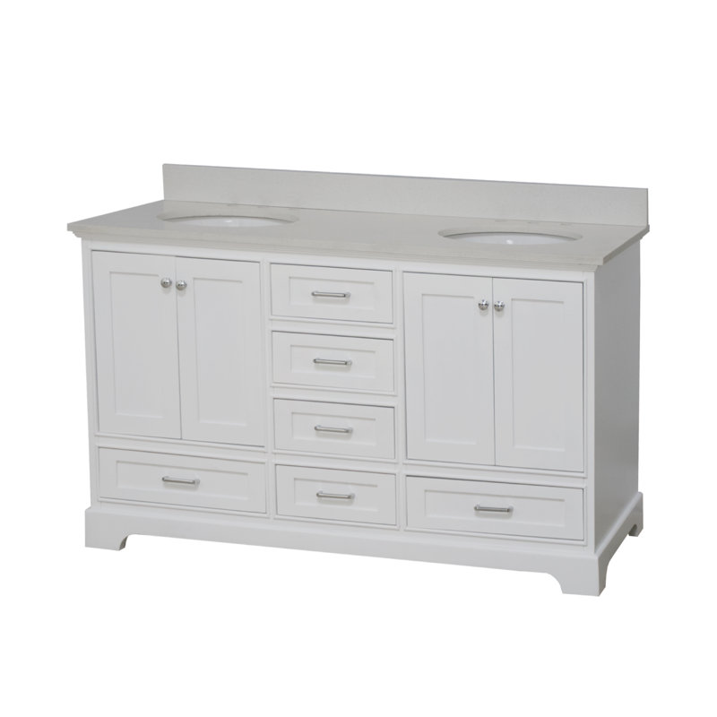 Lark Manor Herren 60'' Double Bathroom Vanity with Top & Reviews Wayfair
